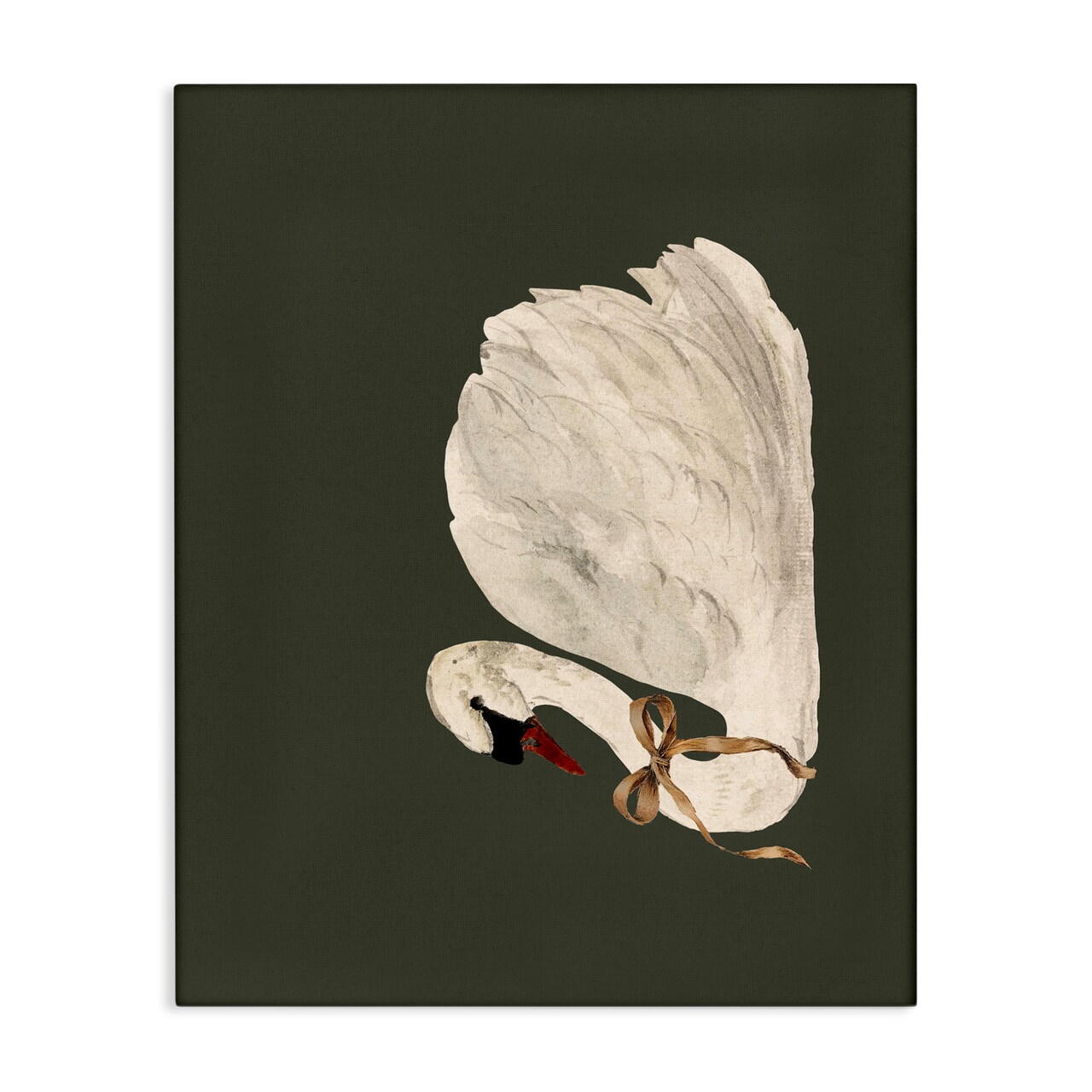 Stupell Industries Holiday Swan with Ribbon Canvas, design by Lettered and Lined